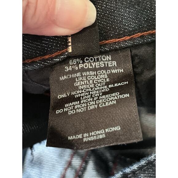 Express Jeans Stella Boot Cut Low Rise Dark Wash Stretch Shimmery Women's 8 Y2K - Picture 11 of 16